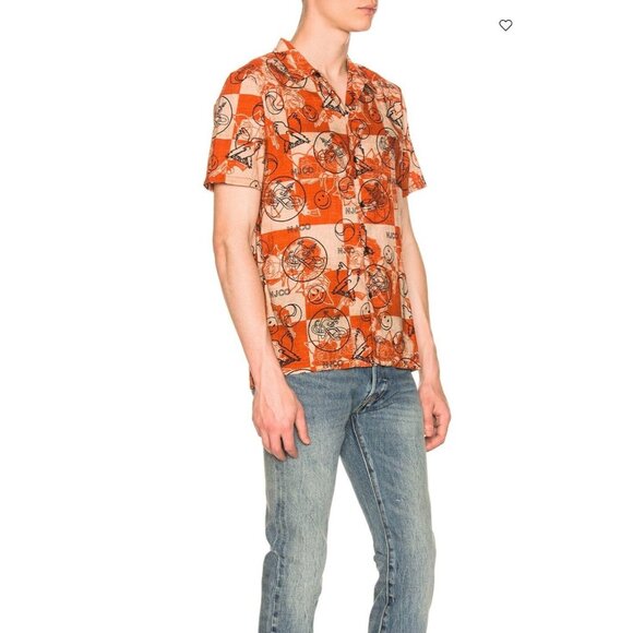 NUDIE Brandon Madras Check Cotton Short Sleeve Button Down Shirt, Size XL - Picture 13 of 15